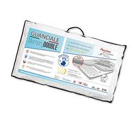 V.I.P. VERY IMPORTANT PILLOW Cuscino Memory DOUBLE adattivo con federa con zip in 100% cotone con imbottitura Microlen su entrambi i lati, 48x78, Bianco, Made in Italy