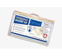V.I.P. VERY IMPORTANT PILLOW - Cuscino MyVip Cervicale in Viscolattice Memory, Bianco, Made in Italy, cm 51x32 h. 6/12, con profilo Ergonomico e zona centrale con foratura passante