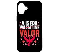 V Is For Valor Shirt Valentines Shirt For Boys Girl Custodia per iPhone 16 Plus