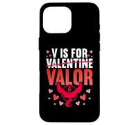 V Is For Valor Shirt Valentines Shirt For Boys Girl Custodia per iPhone 16 Pro Max