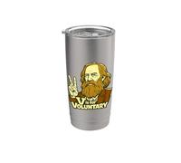 V Is For Volontary Lysander Spooner Philosophy design Bicchiere termico in acciaio inox doppia parete
