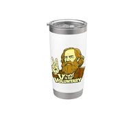 V Is For Volontary Lysander Spooner Philosophy design Bicchiere termico in acciaio inox doppia parete