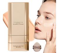 V-ivienbeauty 2 in 1 Foundation Stick With Brush - Longwear Contour and Face Makeup, Natural Finish (02#, 20g)