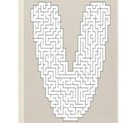 *V* LETTER MONOGRAM COMPOSITION NOTEBOOK -Whimsical Shaped Maze Puzzle Game Activity Cover- Diary Journal Sketchbook FUN GIFT: ֍7.25x9.5 Wide Rule֎ ... School Ivy League University