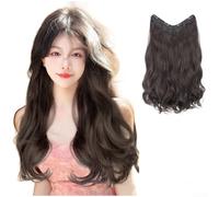 V Line Extension per capelli invisibile 50 cm liscio resistente al calore | Forma a V senza cuciture, integrazione invisibile, consistenza liscia, lunghezza 50 cm, resistente al calore fino a 180 gradi