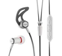 V-Moda Forza Cuffie In-Ear Ibride per lo Sport con Controllo Remoto a 3-Pulsanti & Microfono, Dispositivi Apple, Bianco (White)