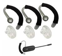V-MOTA Auricolari (gommini in silicone + ganci per orecchie + schiuma di ricambio) compatibili con Poly Plantronics Savi CS540 W440 W740 W745 WH500 EarLoops EarHook Ear Bud (misto S/M/L)