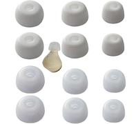 V-MOTA Auricolari in silicone, ricambio per cuffie Jabra Elite Series 2/3/65t/75t/7 Pro, Active 65T ANG 75T, 2 set L/M/S, nero (bianco + trasparente)