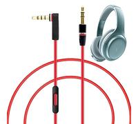 V-MOTA Cavo audio stereo (da 3,5 mm a 3,5 mm) compatibile con cuffie Taotronics Soundsurge 60/85/90, TT-BH036 TT-BH040 TT-BH060 TT-BH085 TT-BH090 ANC (1 pezzo) (90 gradi + microfono)
