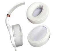 V-MOTA Cuscinetti auricolari di ricambio compatibili con cuffie Sennheiser HD300 HD400S HD4.20 HD4.20S HD4.30 HD4.30I HD4.30G HD4.40 HD4.50, parti di ricambio in cotone (similpelle bianca)