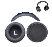 V-MOTA Cuscinetti auricolari e archetto di ricambio per cuffie da gioco Beyerdynamic MMX100 MMX150 MMX200, in similpelle, colore nero, 1 set