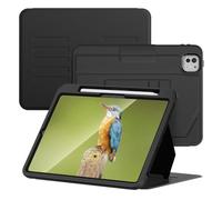 V-MOTA Custodia protettiva piatta compatibile con iPad Pro M4 2024 da 11 pollici, tablet A2836, design in pelle PU, ultra sottile, con funzione di accensione e spegnimento automatici, con slot per