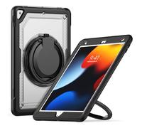 V-MOTA Flat Protect Spider-Man - Custodia protettiva in silicone compatibile con iPad Pro (2017) e iPad Air 3 (3a generazione) da 10,5", con cavalletto girevole (colore nero azzurro)