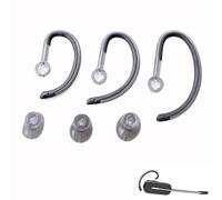 V-MOTA Ganci auricolari di ricambio e punte in silicone per cuffie da ufficio Poly Plantronics Savi X400 8240 8245 8445 S8240 S8245 S8445 nero trasparente (L/M/S 1 set)