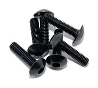 V parts Kit 6 viti Allen testa conica M5x20mm. Nero