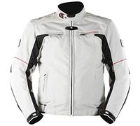 V Quattro Design Lorenzo Giubbotto Uomo, Grigio/Nero/Rosso, Taglia XXL