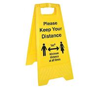 V Safety AF030AU-AF Vsafety Please Keep Your Distance-Targa da Pavimento Double-Face, 300 mm x 620 mm, 300 x 620