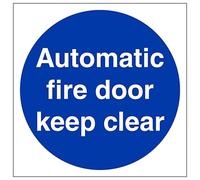 V Safety Automatic Fire Door Keep Clear 100 x 100 mm - 2 mm cartello di sicurezza in plastica rigida super resistente