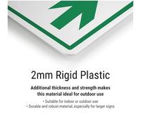 V Safety Be Aware This Is A Security Protected Area - Paesaggio 400 x 300 mm - 2 mm Cartello di sicurezza in plastica rigida