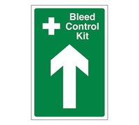 V Safety Bleed Control Kit Arrow Up 450 x 600 mm - 2 mm in plastica rigida super resistente