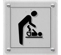 V Safety - Cartello di sicurezza per cambio bebè, 150 x 150 mm, in plexiglas acrilico fuso trasparente