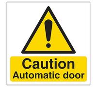 V Safety Caution Automatic Door 150 x 150 mm - Glow in the Dark 1 mm plastica rigida segnale di sicurezza