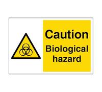 V Safety Caution Biological Hazard - Paesaggio 300 x 200 mm - 3 mm alluminio composito segnale di sicurezza