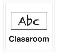 V Safety Classroom ABC 200 x 200 mm - 1 mm cartello di sicurezza in plastica rigida