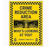 V Safety Crime Reduction Area/Who's Looking At You?/Community Crime Watch 150 x 200 mm - Adesivo per finestra adesivo per finestra cartello di sicurezza