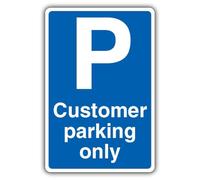 V Safety Customer Parking Only Cartello di sicurezza - 200 x 300 mm - RA1 riflettente 3 mm alluminio composito