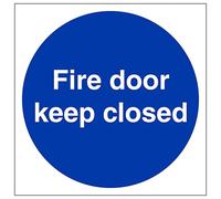 V Safety Fire Door Keep Closed 100 x 100 mm - 2 mm cartello di sicurezza in plastica rigida super resistente