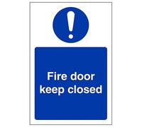 V Safety Fire Door Keep Closed - Ritratto 100 x 150 mm - 2 mm super resistente plastica rigida segnale di sicurezza