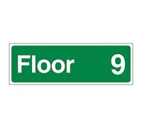 V Safety Floor 9 - Cartello di sicurezza in plastica rigida 450x150-1mm