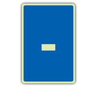 V Safety Glow In The Dark Dash Label - Cartello blu - 300 x 450 mm - Realizzato in plastica rigida Double Glow - Segnaletica di sicurezza professionale - Made in Britain