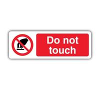 V Safety Glow In The Dark Do Not Touch Sign - 600 x 200 mm - standard Glow in plastica rigida - Segnaletica di divieto - Made in Britain