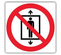 V Safety Glow In The Dark Do Not Use Lift Sign - 150 x 150 mm - vinile autoadesivo standard Glow - Segnaletica di divieto - Made in Britain