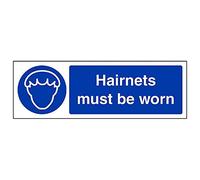 V Safety Hairnets must be warn-300 x 100 mm cartello magnetico di sicurezza
