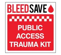 V Safety - Kit di sicurezza per traumi di accesso pubblico, quadrato, 300 x 300 mm, 3 mm, in alluminio composito