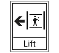 V Safety Lift Arrow Left 200 x 300 mm - Glow in the Dark autoadesivo vinile segnale di sicurezza