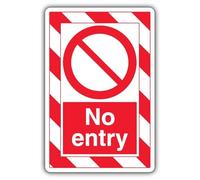V Safety No Entry - ExtraViz 250 x 350 mm - 3 mm cartello di sicurezza in alluminio composito