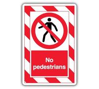 V Safety No Pedestrians - ExtraViz 250 x 350 mm - Cartello di sicurezza autoadesivo in vinile che si illumina al buio