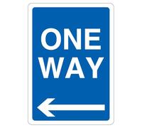 V Safety One Way - Arrow Left 210 x 297 mm (A4) - Segnale di sicurezza in alluminio composito riflettente da 3 mm