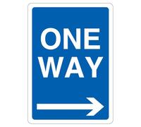 V Safety One Way - Arrow Right 210 x 297 mm (A4) - Segnale di sicurezza composito in alluminio da 3 mm