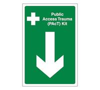 V Safety Public Access Trauma (PAcT) Kit freccia giù 300 x 400 mm - 3 mm composito in alluminio