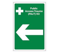V Safety Public Access Trauma (PAct) Kit freccia sinistra 300 x 400 mm - Adesivo per finestra