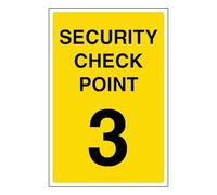 V Safety Security Check Point 3 200 x 300 mm - 3 mm in alluminio composito