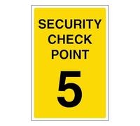 V Safety Security Check Point 5 200 x 300 mm - 3 mm in alluminio composito