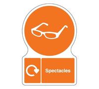 V Safety Shaped Wrap - Occhiali 300 x 400 mm segnale di sicurezza - vinile autoadesivo