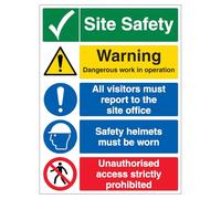 V Safety Site Safety Warning - Correx® 450 x 600 mm Segnale di sicurezza