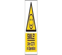 V Safety Smile! 24Hr CCTV In Operation Sign - 150 mm x 200 mm - 1 mm in plastica rigida